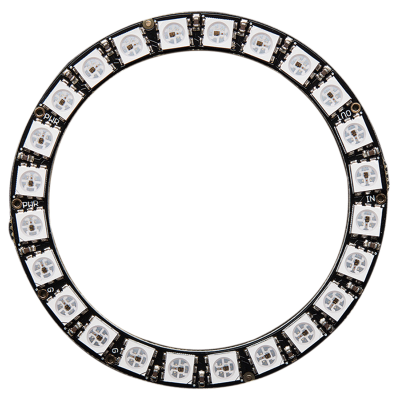 WS2812 24 x 5050 RGB Neopixel Ring With Integrated Drivers WS2812 24 x 5050 RGB Neopixel Ring With Integrated Drivers